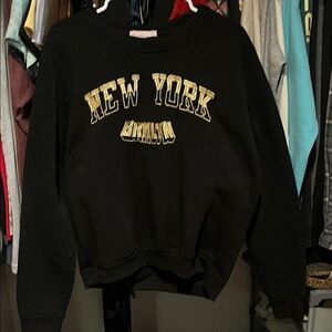 Black New York Graphic Sweater